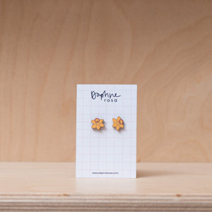 DaphneRosa Wooden Birth Flower Earrings - March - Daffodil