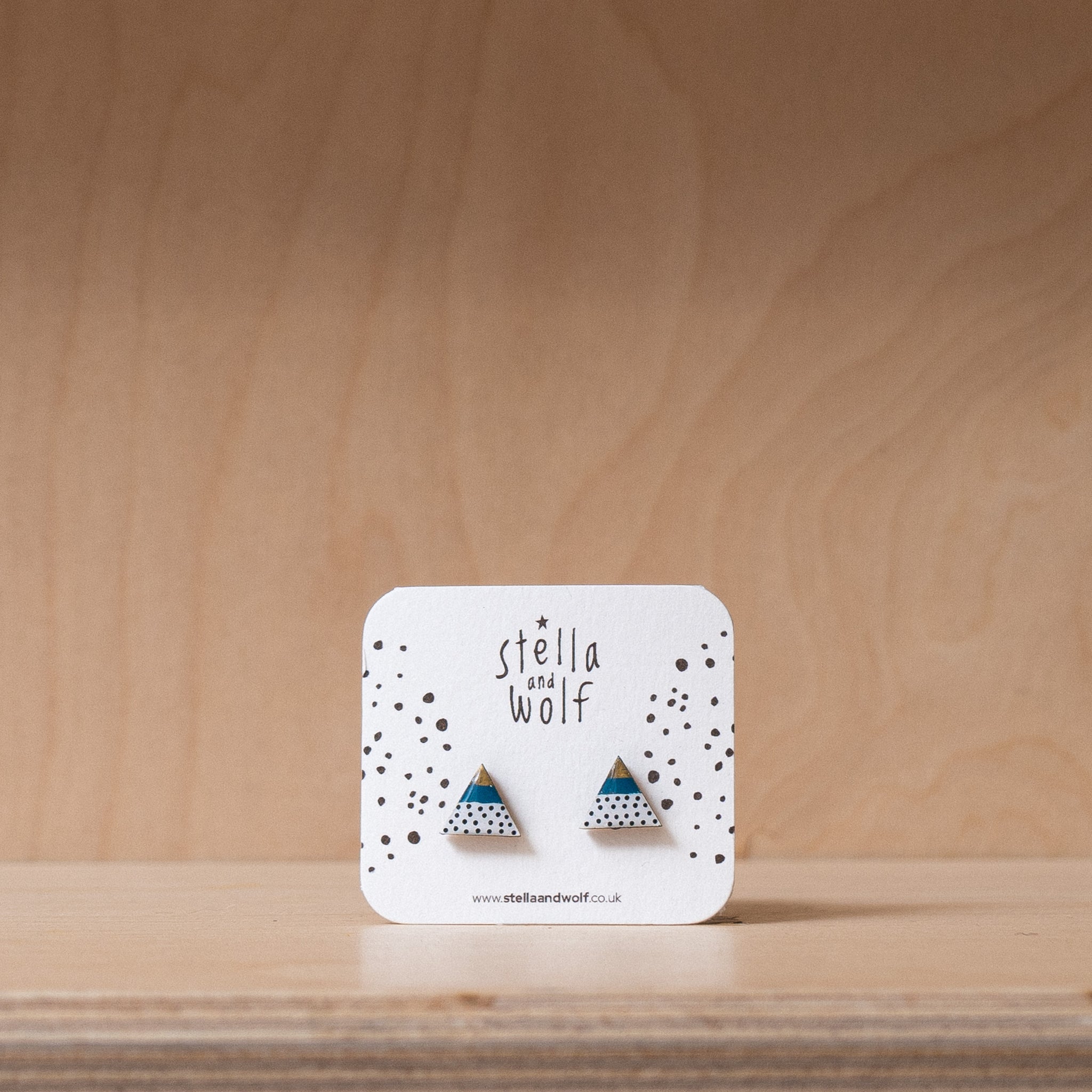 Stella and Wolf Turquoise Triangle Earrings
