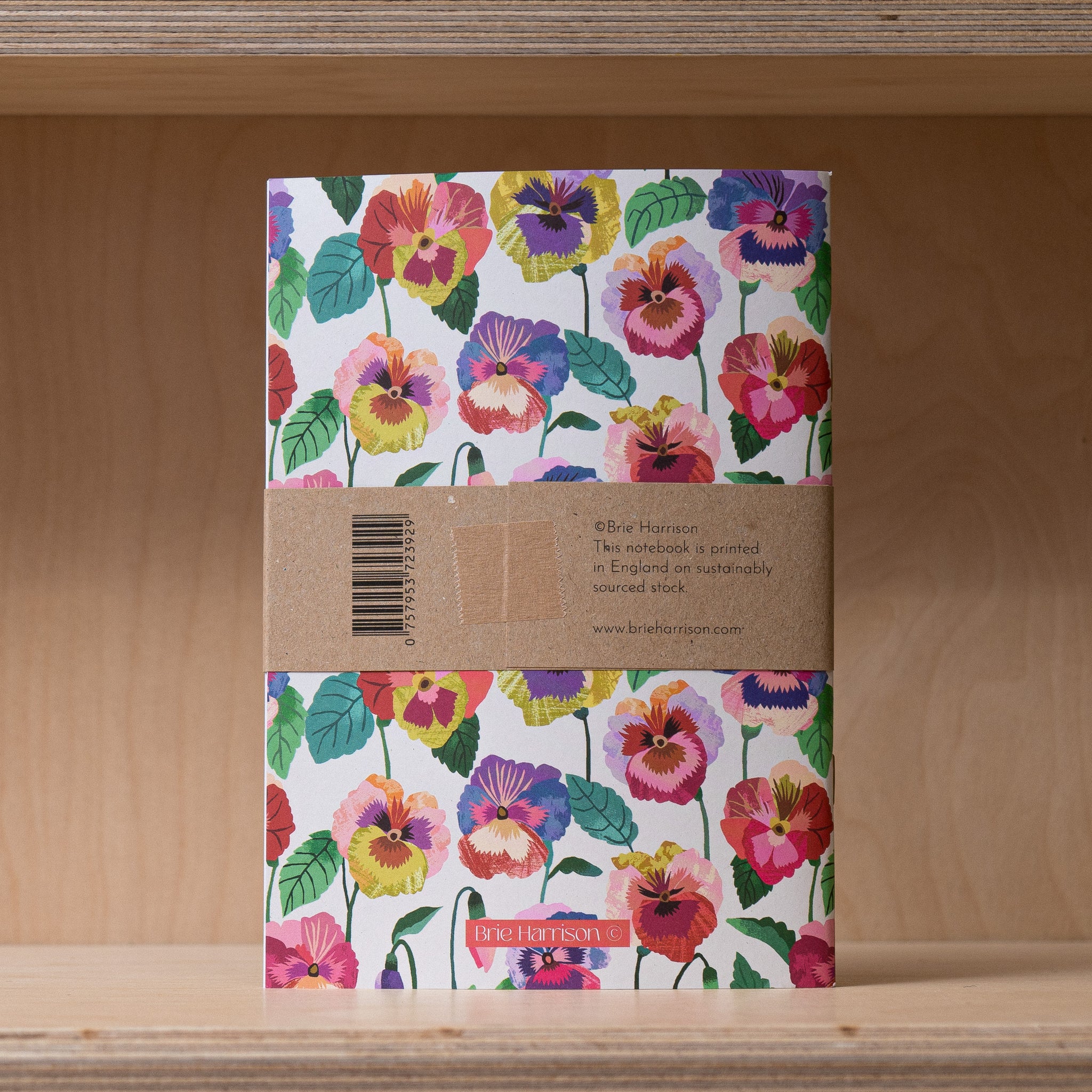 Brie Harrison - Pansies A5 Notebook