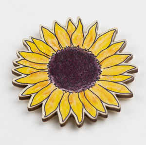 DaphneRosa Wooden Flower Brooch - Sunflower