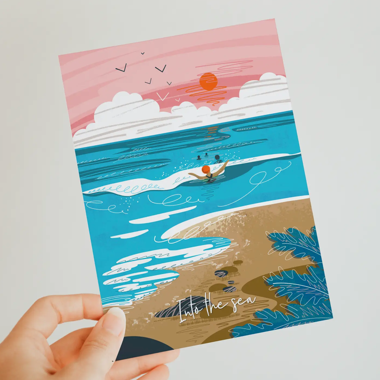 Onneke - Wild Swimming Card Sea Swimming Card