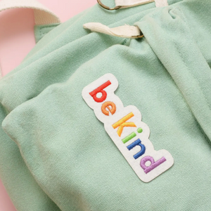 Alphabet Bags - Be Kind Embroidered Patch