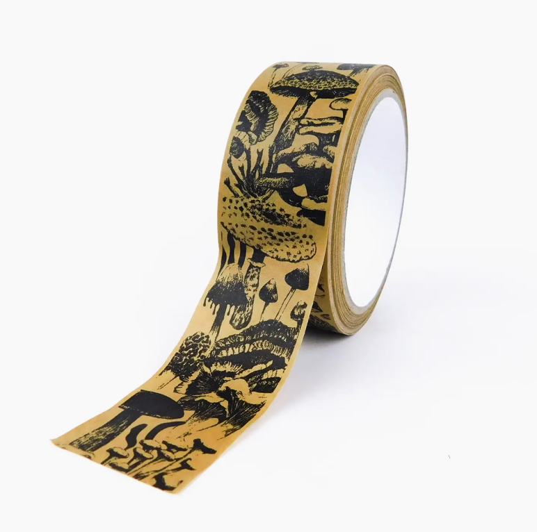 Also the Bison - Mushroom Print Eco Paper Sticky Tape