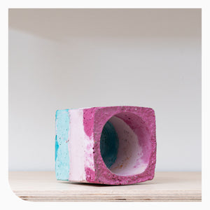 Studio Emma Large Square Vessel - Deep Blossom