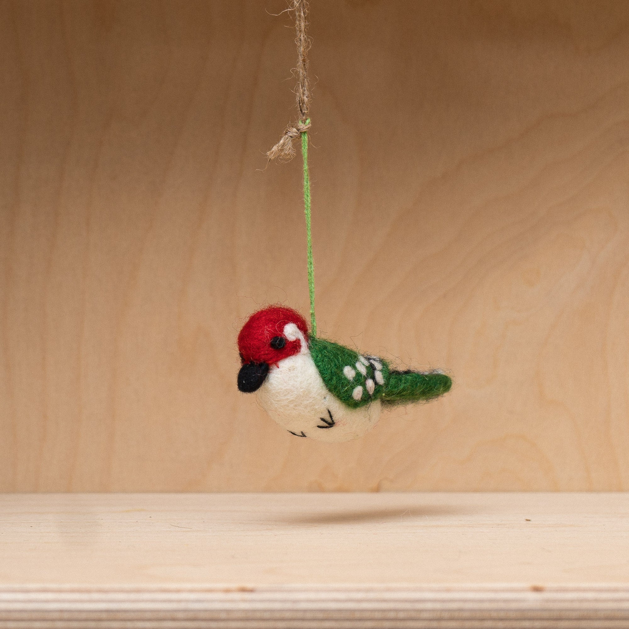 Handmade Felt Winnie the Woodpecker Hanging Decoration